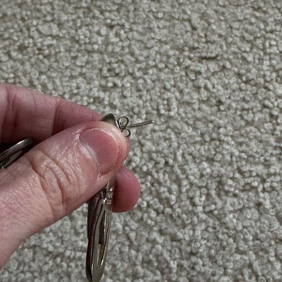 Vintage Mexico Sterling Silver and Onyx Earrings TO-64 - Picture 3 of 3